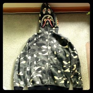 Black camp bape hoodie